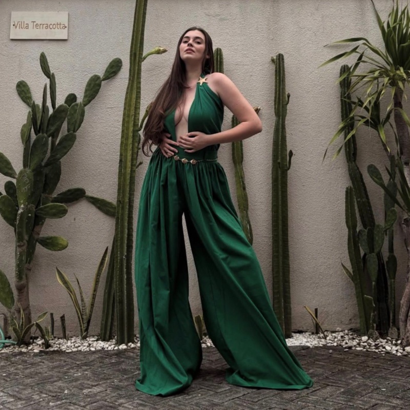 Salopeta, Salopeta din in, Salopeta Dama, Unique Fashion, Haine, Haine Dama, Salopete,